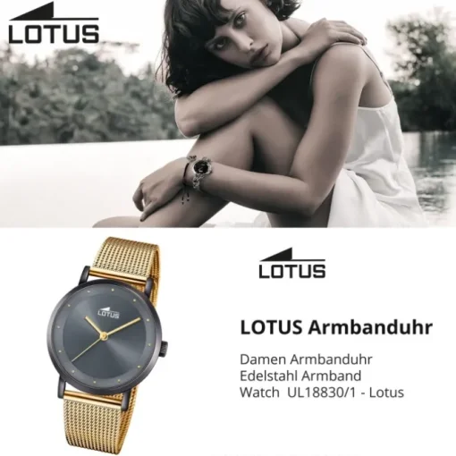 Lotus Damenuhr Edelstahl gold Lotus Classic Armbanduhr UL18830/1