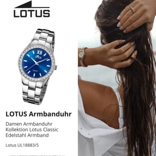 Lotus Damenuhr Edelstahl silber Lotus Classic Armbanduhr UL18883/5
