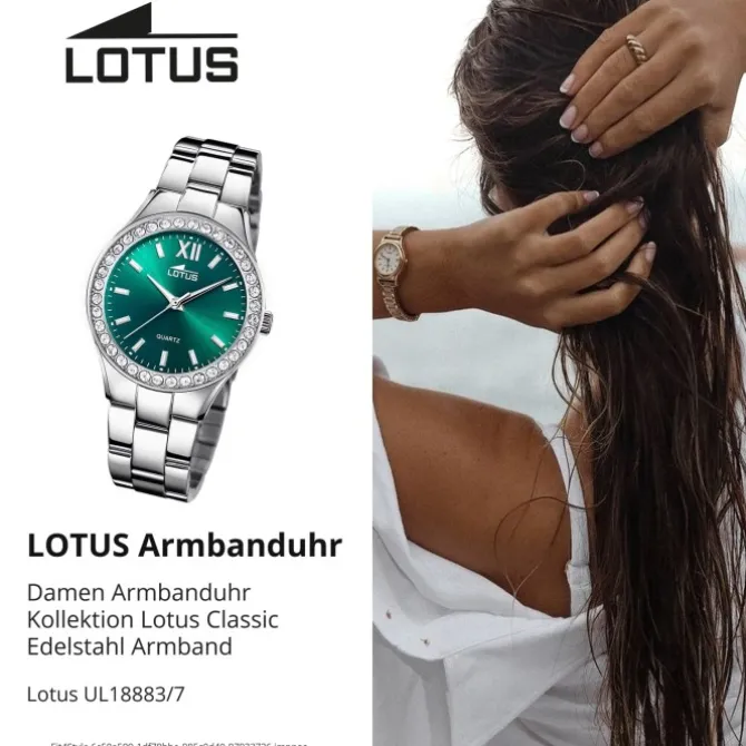 Lotus Damenuhr Edelstahl silber Lotus Classic Armbanduhr UL18883/7