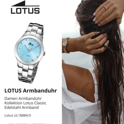 Lotus Damenuhr Edelstahl silber Lotus Classic Armbanduhr UL18884/3