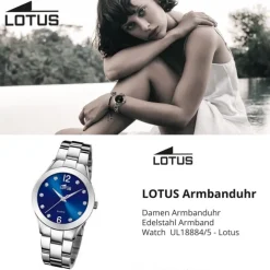 Lotus Damenuhr Edelstahl silber Lotus Classic Armbanduhr UL18884/5