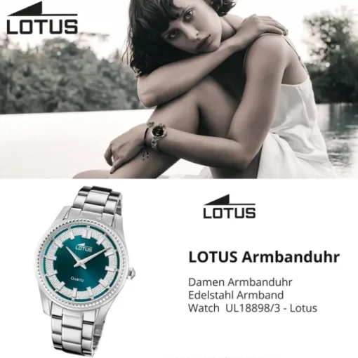 Lotus Damenuhr Edelstahl Silber Lotus Classic Armbanduhr UL18898/3