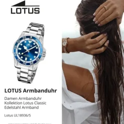 Lotus Damenuhr Edelstahl silber Lotus Classic Armbanduhr UL18936/5