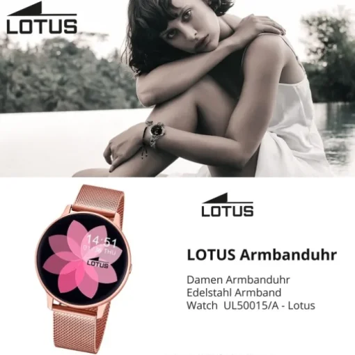 Lotus Damenuhr Edelstahl roségold rosa Lotus Multifunktion Armbanduhr UL50015/A