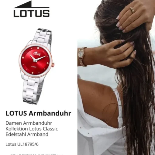 Lotus Damenuhr Edelstahl silber Lotus Classic Armbanduhr UL18795/6