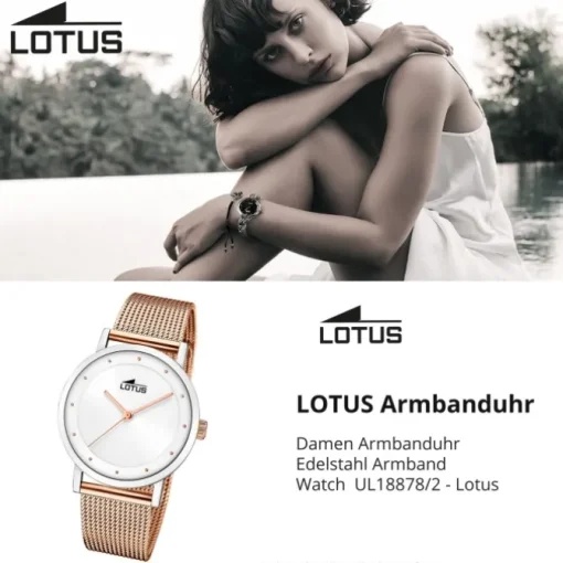Lotus Damenuhr Edelstahl roségold Lotus Classic Armbanduhr UL18878/2