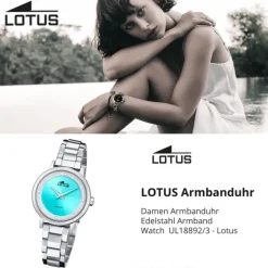 Lotus Damenuhr Edelstahl silber Lotus Classic Armbanduhr UL18892/3