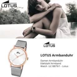 Lotus Damenuhr Edelstahl silber Lotus Classic Armbanduhr UL18879/1