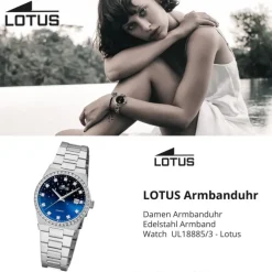 Lotus Damenuhr Edelstahl silber Lotus Classic Armbanduhr UL18885/3