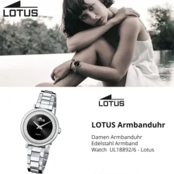 Lotus Damenuhr Edelstahl silber Lotus Classic Armbanduhr UL18892/6