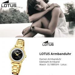 Lotus Damenuhr Edelstahl gold Lotus Classic Armbanduhr UL18893/4
