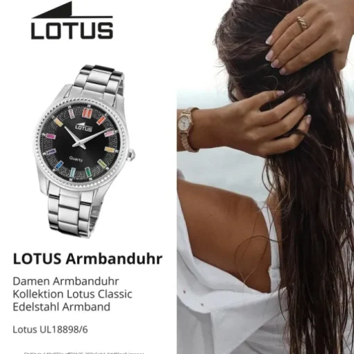 Lotus Damenuhr Edelstahl Silber Lotus Classic Armbanduhr UL18898/6