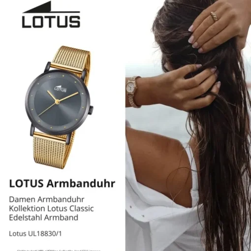Lotus Damenuhr Edelstahl gold Lotus Classic Armbanduhr UL18830/1