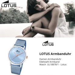 Lotus Damenuhr Edelstahl hellbau Lotus Classic Armbanduhr UL18878/1