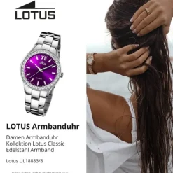 Lotus Damenuhr Edelstahl silber Lotus Classic Armbanduhr UL18883/8