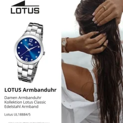 Lotus Damenuhr Edelstahl silber Lotus Classic Armbanduhr UL18884/5