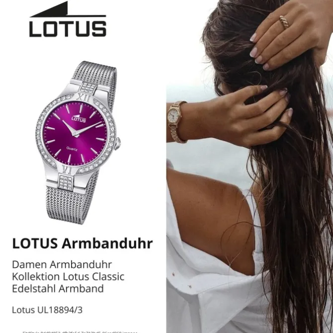 Lotus Damenuhr Edelstahl silber Lotus Classic Armbanduhr UL18894/3