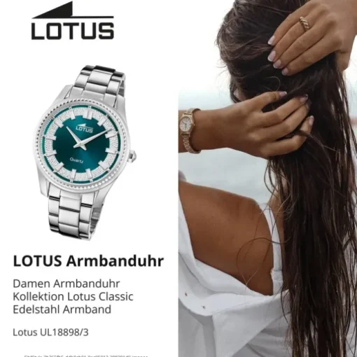 Lotus Damenuhr Edelstahl Silber Lotus Classic Armbanduhr UL18898/3