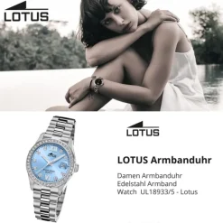 Lotus Damenuhr Edelstahl silber Lotus Classic Armbanduhr UL18933/5