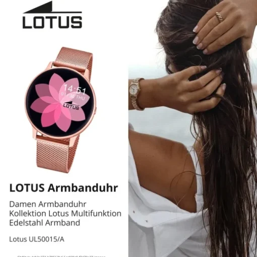 Lotus Damenuhr Edelstahl roségold rosa Lotus Multifunktion Armbanduhr UL50015/A