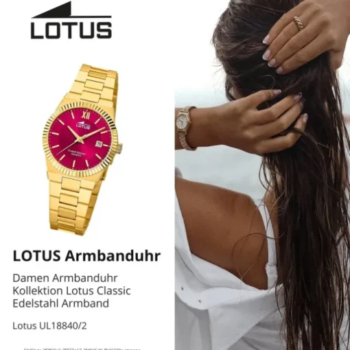 Lotus Damenuhr Edelstahl gold Lotus Classic Armbanduhr UL18840/2