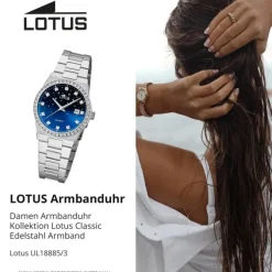Lotus Damenuhr Edelstahl silber Lotus Classic Armbanduhr UL18885/3
