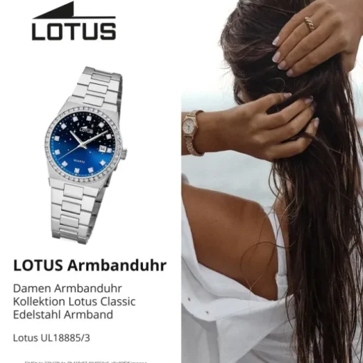 Lotus Damenuhr Edelstahl silber Lotus Classic Armbanduhr UL18885/3