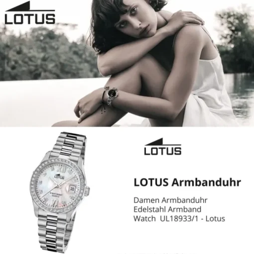 Lotus Damenuhr Edelstahl silber Lotus Classic Armbanduhr UL18933/1
