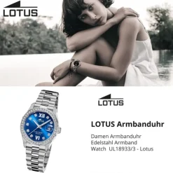 Lotus Damenuhr Edelstahl silber Lotus Classic Armbanduhr UL18933/3