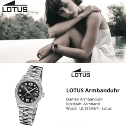Lotus Damenuhr Edelstahl silber Lotus Classic Armbanduhr UL18933/4