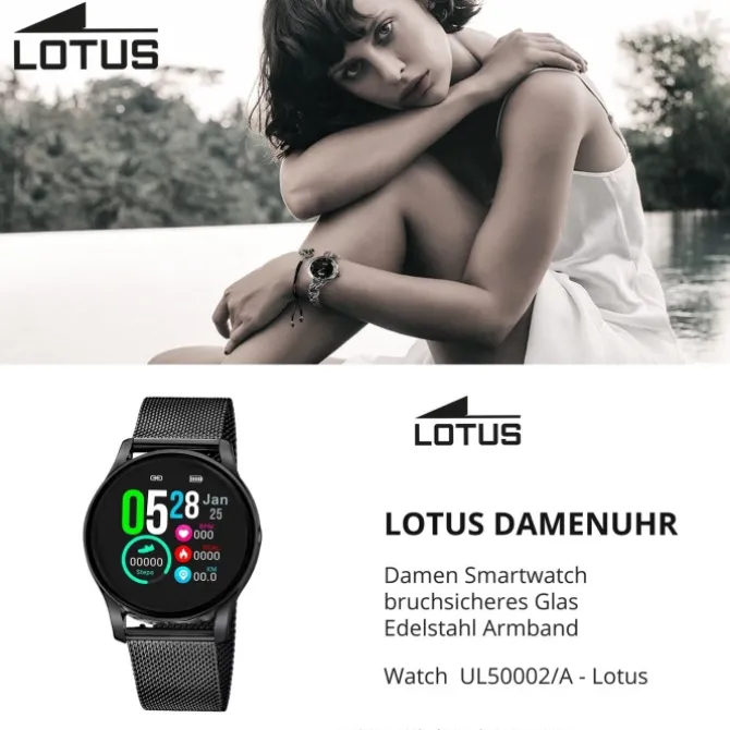 Lotus Damenuhr Edelstahl schwarz Lotus Multifunktion Armbanduhr UL50002/A
