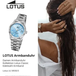 Lotus Damenuhr Edelstahl silber Lotus Classic Armbanduhr UL18930/3