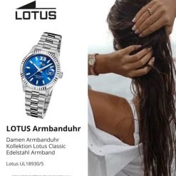 Lotus Damenuhr Edelstahl silber Lotus Classic Armbanduhr UL18930/5