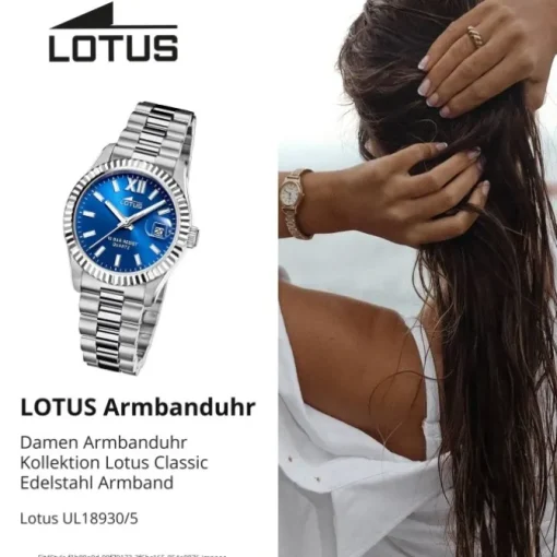 Lotus Damenuhr Edelstahl silber Lotus Classic Armbanduhr UL18930/5
