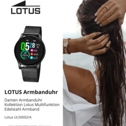 Lotus Damenuhr Edelstahl schwarz Lotus Multifunktion Armbanduhr UL50002/A