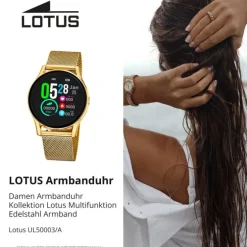 Lotus Damenuhr Edelstahl gold Lotus Multifunktion Armbanduhr UL50003/A
