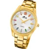 Lotus Damenuhr Leder gold Lotus Classic Armbanduhr UL18902/1