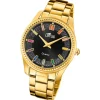 Lotus Damenuhr Leder gold Lotus Classic Armbanduhr UL18902/6