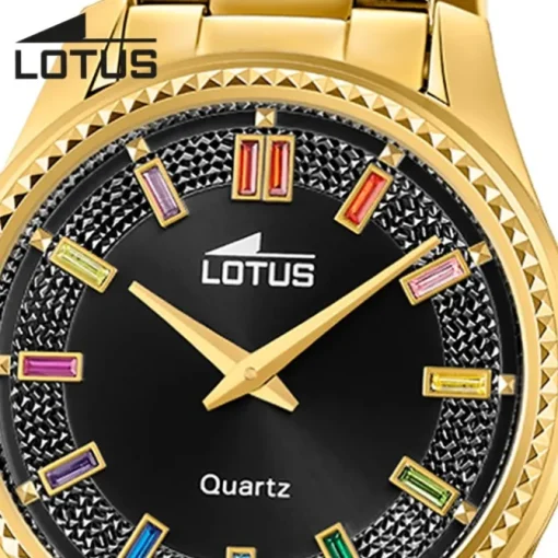 Lotus Damenuhr Leder gold Lotus Classic Armbanduhr UL18902/6