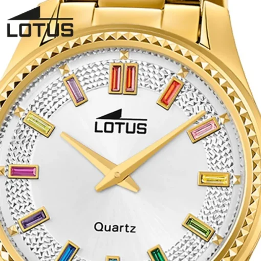 Lotus Damenuhr Leder gold Lotus Classic Armbanduhr UL18902/1
