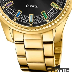 Lotus Damenuhr Leder gold Lotus Classic Armbanduhr UL18902/6