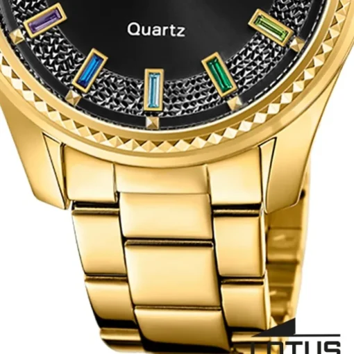 Lotus Damenuhr Leder gold Lotus Classic Armbanduhr UL18902/6