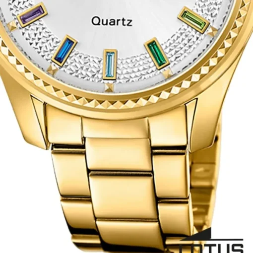 Lotus Damenuhr Leder gold Lotus Classic Armbanduhr UL18902/1