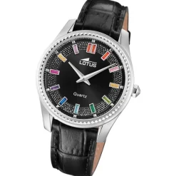 Lotus Damenuhr Leder schwarz Lotus Classic Armbanduhr UL18899/6