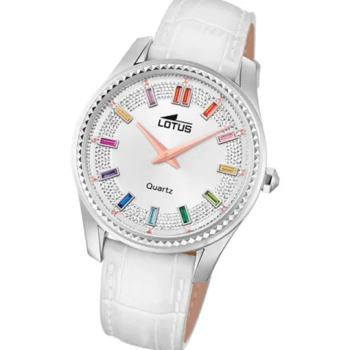 Lotus Damenuhr Leder weiß Lotus Classic Armbanduhr UL18899/1