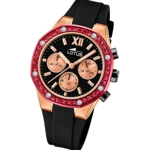 Lotus Damenuhr Silikon schwarz Lotus Classic Armbanduhr UL18877/1