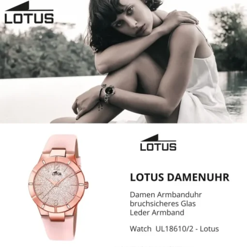 Lotus Damenuhr Trendy Armbanduhr Leder hellrosa UL18610/2