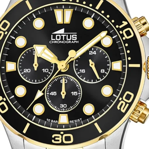 Lotus Herren Armbanduhr 18757/2 Chronograph Edelstahl silber gold UL18757/2