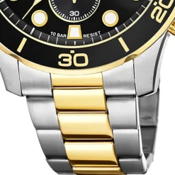 Lotus Herren Armbanduhr 18757/2 Chronograph Edelstahl silber gold UL18757/2