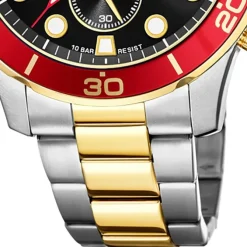 Lotus Herren Armbanduhr 18757/5 Chronograph Edelstahl silber gold UL18757/5